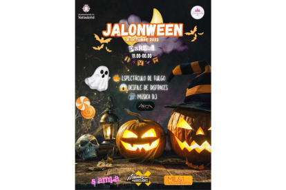 Cartel de las celebraciones de Halloween en Pinar de Jalón - Asociación de vecinos de Pinar de Jalón