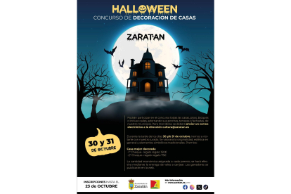 Cartel de las celebraciones de Halloween en Zaratán - AYU ZARATÁN
