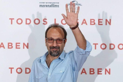 El cineasta iraní Asghar Farhadi, en Madrid, durante la presentación de Todos lo saben.-EMILIO NARANJO (EFE)