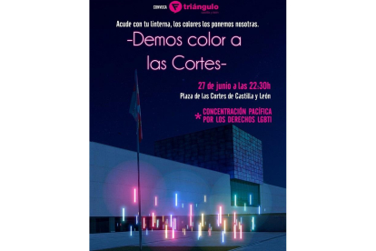 Cartel de la convocatoria de Fundación Triángulo frente a las Cortes.- E. PRESS