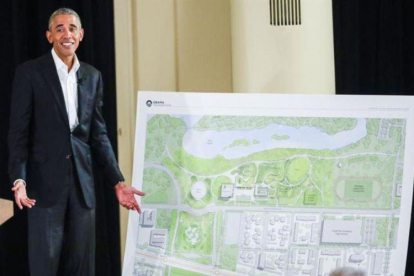 Planos del Centro Presidencial Obama en Chicago.-EFE