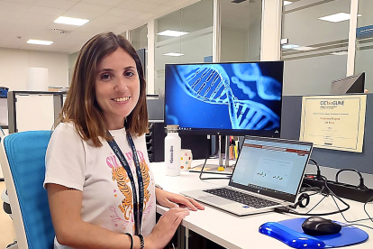 Beatriz Mateos Andrés en el Centro de Investigación Cooperativa en Biociencias en Vizcaya.- E.M.