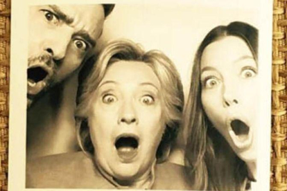 Justin Timberlake, Hillary Clinton y Jessica Biel.-INSTAGRAM