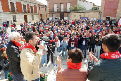 Intervención del secretario general del PSOE de Castilla y León, Luis Tudanca, en Villalar.- ICAL