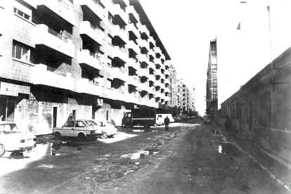 Calle Nueva del Carmen, en Pilarica, en 1980. ARCHIVO MUNICIPAL