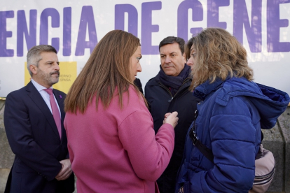 La delegada del Gobierno, Virginia Barcones, en presencia del portavoz de la Junta, Carlos Fernández Carriedo.- ICAL