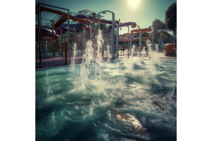 Futuro parque de agua en Pinar de Jalón, en Valladolid. E.M.