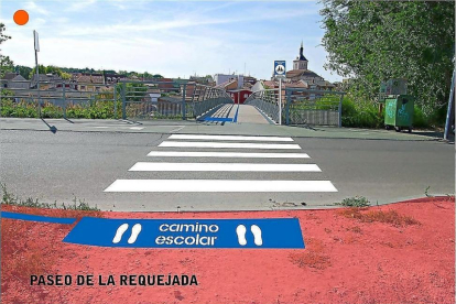 Recreación de la nueva señalización de las rutas escolares en Tudela.-AYTO. TUDELA