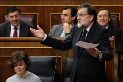 Rajoy, en el pleno del Congreso-JUAN MANUEL PRATS