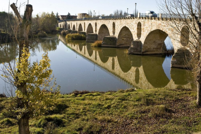 El Puente de Piedra de Zamora es uno de los cinco que atraviesan el río Duero a su paso por la capital zamorana. Durante siglos fue el único paso del río en la ciudad.-ICAL