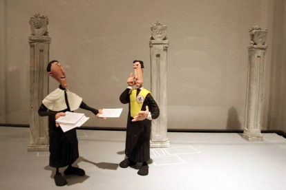 Una de las escenas que representa la historia de Valladolid con figuras de plastilina-Ical