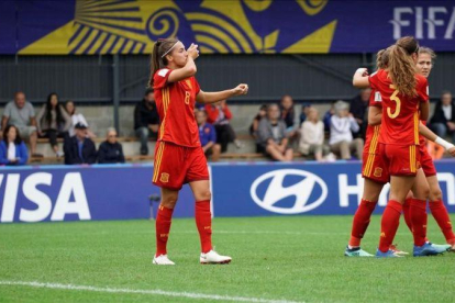La futbolista Patricia Guijarro celebra un gol en el Mundial sub-20.-EFE