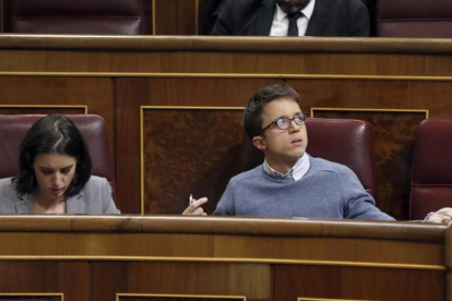 Errejón (portavoz) y Montero (portavoz adjunta) de Unidos Podemos.-Kiko Huesca