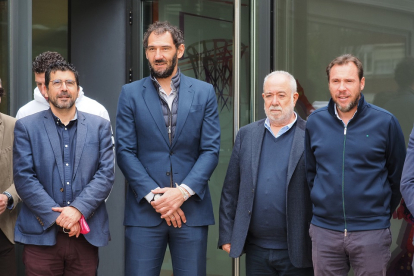 Alberto Bustos, Jorge Garbajosa, Óscar Castañeda y Óscar Puente. / P. REQUEJO