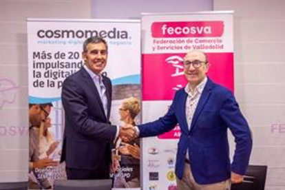 Acto de la firma del acuerdo entre Fecosva y Cosmomedia. - FECOSVA