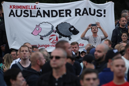 Manifestación de ultraderecha contra los extranjeros en Chemnitz. /-SEAN GALLUP / GETTY IMAGES