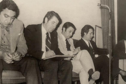 Teodoro Rodríguez, el segundo por la izquierda junto a Fidel Sanz, German Iglesias, Gonzalo Gonzalo y fernandez Cillerielo en 1978.