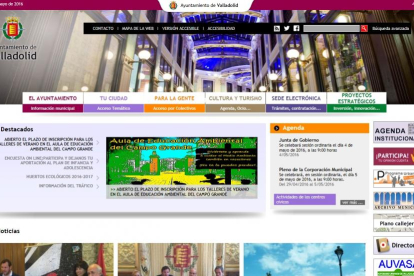 Página web del Ayuntamiento de Valladolid donde podrán publicar todos los grupos municipales.-E.M.