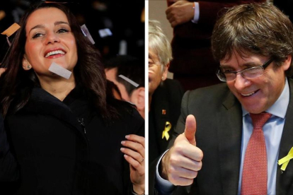 Inés Arrimadas y Carles Puigdemont.-/ PERIODICO