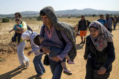 Inmigrantes sirios en Miratovac.
REUTERS / MARKO DJURICA