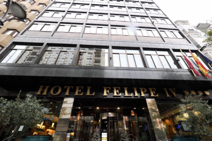 Fachada del hotel Felipe IV, de cuatro estrellas y 131 habitaciones, ubicado en la calle Gamazo de Valladolid. -PHOTOGENIC