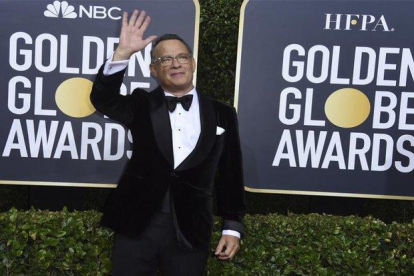 Tom Hanks en los premios Globos de Oro.-AP
