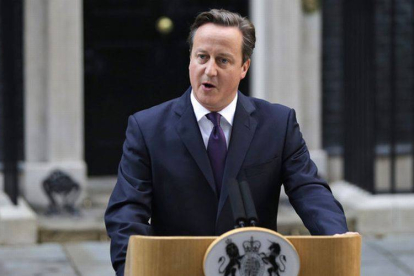 David Cameron, en su comparecencia para valorar el resultado del referéndum de Escocia, este viernes en Londres.-Foto: AP / LEFTERIS PITARAKIS