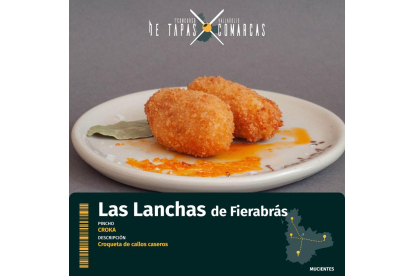 'Croka', pincho de Las Lanchas de Fierabrás con el que competirán en el ‘I Concurso de Tapas X Comarcas de la Provincia de Valladolid’. -E.M.