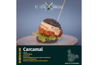 'Carcaburger', pincho de Carmamal con el que competirán en el ‘I Concurso de Tapas X Comarcas de la Provincia de Valladolid’. -E.M.