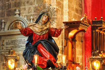 Talla de Nuestra Señora de los Dolores. TWITTER: Semana Santa VLL