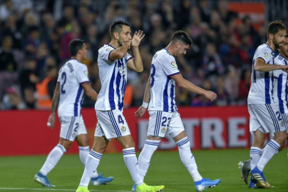 Kiko Olivas celebra el gol anotado el pasado martes contra el FC Barcelona.-EL MUNDO