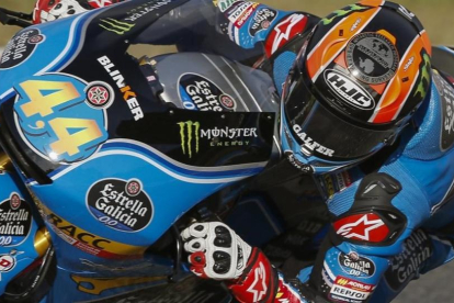 El valenciano Aaron Canet (Honda), ganador del GP de Jerez de Moto3.-EFE / JOSE MANUEL VIDAL
