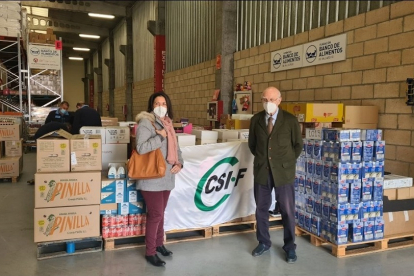 CSIF Valladolid dona dos toneladas de alimentos al Banco de Alimentos de la provincia - CSIF