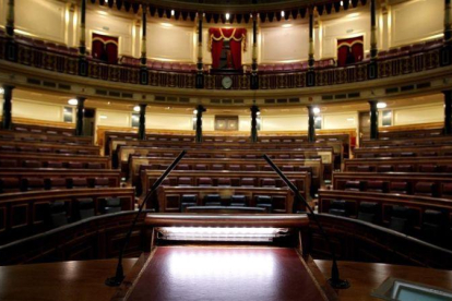 Vista del hemiciclo del Congreso de los Diputados.-JOSÉ LUIS ROCA