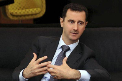 El presidente de Siria, Bachar al Asad, durante una reciente entrevista.-Foto: SANA/HANDOUT / EFE