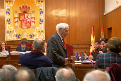 El expresidente de Caja Segovia, Atilano Soto, durante la vista oral, en el juzgado de Segovia.-ICAL
