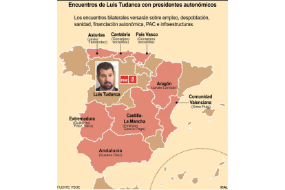 Encuentros de Luis Tudanca con presidentes autonómicos.-ICAL