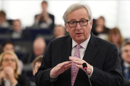 Juncker, ante el Parlamento Europeo.-FREDERICK FLORIN / AFP