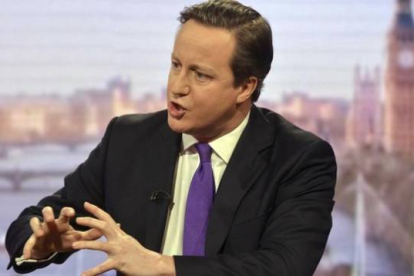 Cameron habla en un programa de televisión de la BBC, este domingo.-Foto: REUTERS