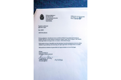 Autorización de la policía sueca para el traslado del cadáver.- ARABA PRESS