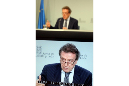 El consejero de la Presidencia y portavoz, José Antonio de Santiago-Juárez, comparece en rueda de prensa posterior al Consejo de Gobierno-Ical