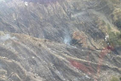 La zona del accidente del avión de Germanwings.-TWITTER