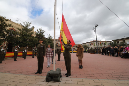 Homenaje a la bandera en Pedrajas de San Esteban. 4ª SUBINSPECCIÓN DEL EJÉRCITO