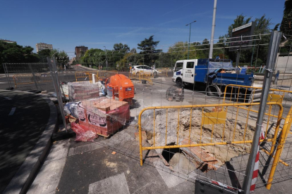 Obras en la Plaza de Poniente en el centro de Valladolid.- PHOTOGENIC