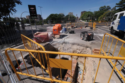 Obras en la Plaza de Poniente en el centro de Valladolid.- PHOTOGENIC