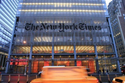 Exterior de la sede del 'New York Times' en Nueva York, en una imagen de archivo.-AP / MARK LENNIHAN