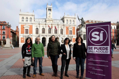 Representantes de Ganemos y Podemos presentan su candidatura “ciudadana” conjunta para las elecciones en la capital vallisoletana, 'Sí se puede Valladolid'-Ical