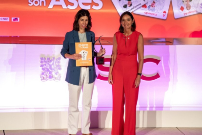 Rocío Arroyo cuando ganó el Premio FEDEPE Innovación y Emprendimiento femenino 2022.- E.M.