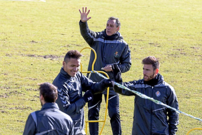 Portugal, sonriente durante un entrenamiento del Valladolid en los Anexos.-Miguel Ángel Santos