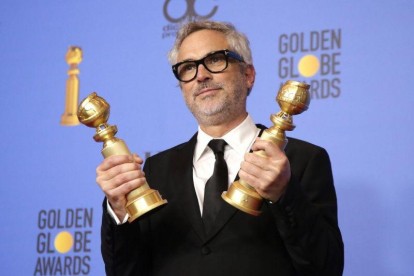 La película Roma de Alfonso Cuarón se ha llevado el premio al mejor filme extranjero y además el cineasta mexicano ha ganado el galardón como mejor director.-EPA